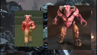 Doom 9394 vs Doom 2016  Equivalent Monsters Comparison [upl. by De]