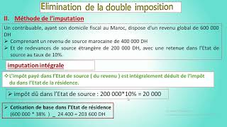 La fiscalité internationale  les méthodes délimination de la double imposition  limputation [upl. by Enitsugua]