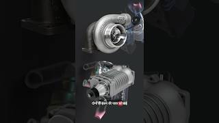 Turbocharger and Supercharger Working shorts science facts [upl. by Annaiv]