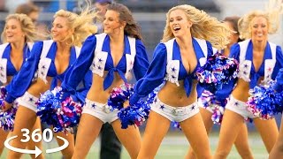 Dallas Cowboys and Cheerleaders take the field in 360 VR [upl. by Karlene]