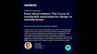 The Future of Sustainable Semiconductor Design to Manufacturing [upl. by Easlehc]