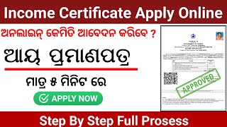 Income certificate online apply Odisha  How to apply online income certificate in Odisha [upl. by Alyakcm710]