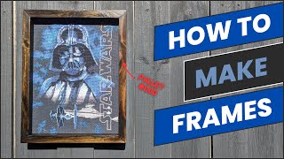 How to Make EASY Professional Gallery Style Picture Frames  Pallet Wood Project [upl. by Stier]