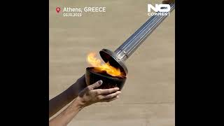 2024 Winter Youth Olympic Games flame is lit in Athens [upl. by Crisey]