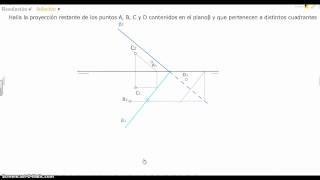 SISTEMA DIÉDRICO PUNTOS PERTENECIENTES A UN PLANO [upl. by Ardyce]