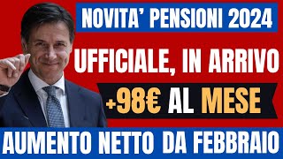 DECRETO PENSIONI DA FEBBRAIO 100€ DI AUMENTO NETTO AL MESE NUOVI IMPORTI CON ESEMPI PER FASCIA [upl. by Virge789]