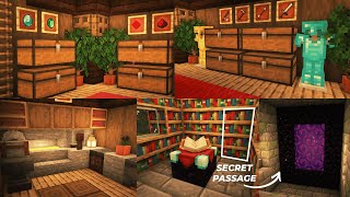 Minecraft  How to Build Survival Basement with Secret Passage [upl. by Vaios]