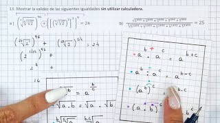 CÁLCULOS APLICANDO PROPIEDADES DE LA POTENCIACIÓN Y RADICACIÓN  Cuadernillo  Ingreso UNS [upl. by Ennyletak]