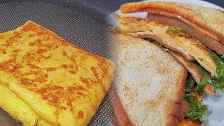 Delicious Chicken Sandwich And Egg Sandwich Combo 三明治🍔🍳 [upl. by Assirt]