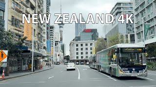 New Zealand 4K  Driving Downtown  Auckland City [upl. by Hgielra644]