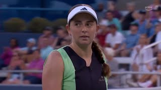 Jelena Ostapenko gives Elena Rybakinas team a staredown a few moments later Anna Rybakina responds [upl. by Leinahtan264]