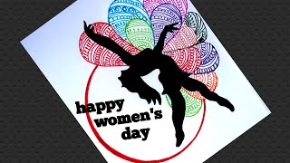 womens day drawinginternational womens day drawingwomens day poster idea [upl. by Auqenwahs]