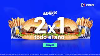 ¡Bembos 2x1 con papitas todo el año 🍔🍟 [upl. by Frazier]