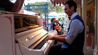 Jonny May Disneyland Piano Player Main Street [upl. by Anitsud]