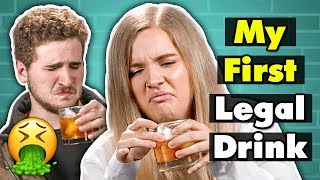 21 Year Olds Try Drinks For The First Time  People Vs Food [upl. by Nolyar]