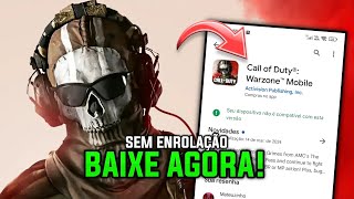 COMO BAIXAR WARZONE MOBILE EM CELULAR INCOMPATÍVEL 2024 [upl. by Eon924]