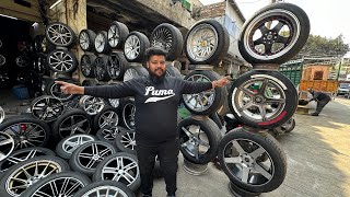 Cheapest Alloys  Old Alloys amp Tyres For All Cars  Mayapuri Alloys  Modified Club [upl. by Kcirderf]