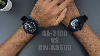 CASIO GSHOCK GA21001A VS GWB56002 [upl. by Ennaeiluj]