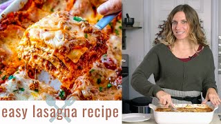 How to Make EASY Lasagna  No boiling noodles  Tastes of Lizzy T [upl. by Leilah]