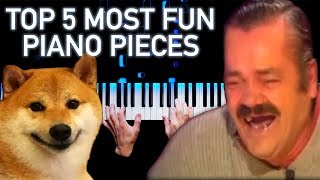 TOP 5 MOST FUN PIANO PIECES [upl. by Ailices]