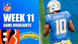 Bengals vs Chargers Week 11  Madden 25 Simulation Highlights [upl. by Eimrej]