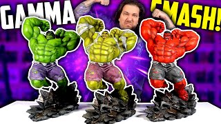 Unboxing the Gamma Smash HULK Premium Format Statue by SIDESHOW [upl. by Molini529]