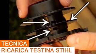 Come Riavvolgere il filo di nylon sulle Testine Portafilo Stihl [upl. by Fausta]