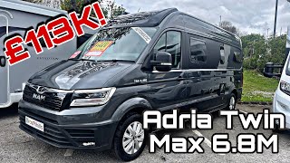 HUGE FIXED BED Adria Twin Supreme 680 SGX Max Automatic 180BHP No Commentary [upl. by Milly159]