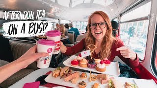 The BEST AFTERNOON TEA in LONDON  Double Decker Tea Bus 😍London England [upl. by Yanel]