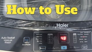 How to Use Haier HWM 85826 top loaded Fully automatic washing Machine  How to operate panel [upl. by Xena889]