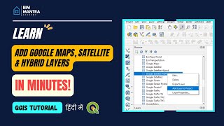 Master QGIS  Add Google Maps Satellite amp Hybrid Layers in Minutes  Hindi [upl. by Nirrad]