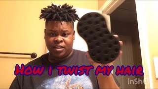 HOW I TWIST MY HAIR High Top Semifreeform Dreads [upl. by Elbring644]