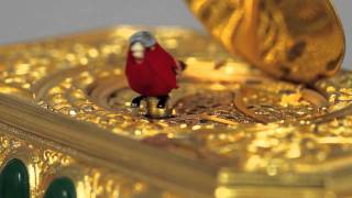 Singing Mechanical Bird Box  Antiques Video [upl. by Enyledam]