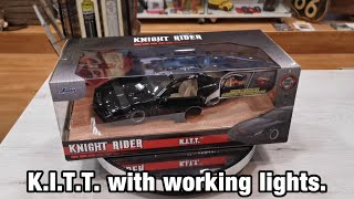 Jada Toys Hollywood Rides  Knight Rider KITT with working lights  Full Showcase [upl. by Adal]