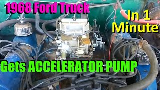 1968 Ford Truck Autolite 2100 Carb Accelerator Pump in 1 Minute [upl. by Ladnyk154]