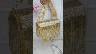 Silver and golden Flap tassel Clutch Ready stock Size 85 Inch wedding customaccessories festival [upl. by Smaoht]