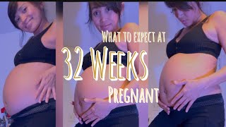 Week 32 Pregnancy Bump I Week by Week Pregnancy Transformation [upl. by Asha]