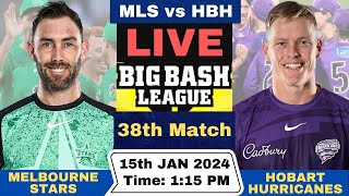 Live Melbourne Stars vs Hobart Hurricanes  MLS vs HBH Live 38th Match T20 Big Bash League 202324 [upl. by Ortrud]