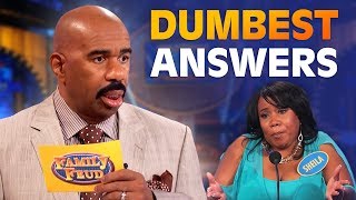 DUMBEST ANSWERS EVER Steve Harvey is SPEECHLESS Family Feud [upl. by Porty]