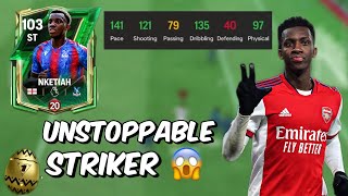 HOW GOOD 103 RATED EDDIE NKETIAH IS🤔 ST NKETIAH CARD REVIEW🔥 FC MOBILE [upl. by Lenka876]