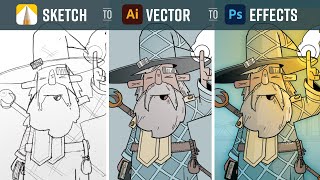 Adobe Illustrator for Beginners  Sketch to Vector Tutorial [upl. by Teddman772]