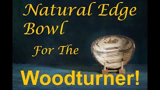 Natural edge Turned wood bowl Woodturning [upl. by Ainoek586]