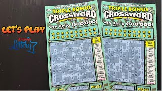 25 CROSSWORD SCRATCH OFFS⚠️ 500K PRIZE scratchcards lottery scratchoffs arizonalottery [upl. by Naginarb]