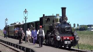 Stoomtrein Bello de klanten trekker van het stoomtram museum Hoorn Medemblik [upl. by Cila]