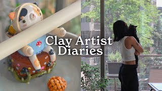 Life of a Clay Artist How I Sculpt My Characters ✿ Polymer Clay Process  Sketches [upl. by Adlar]