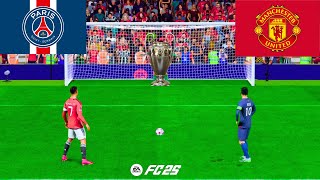 RONALDO VS MESSI  NEYMAR VS MBAPPE  PSG VS MANCHESTER UNITED PENALTIES  FINAL  FIFA 24 [upl. by Orel]