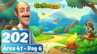 Gardenscapes  Part 202  Area 41  Day 6  Gameplay [upl. by Nanyk]