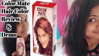 Color Mate Hair Color Cream  Burgandy   Detail Review amp Demo bangla [upl. by Sivrep42]