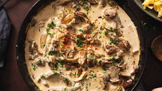 Easy Beef Stroganoff Recipe [upl. by Adnamor]