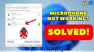 Fix Microphone Not Working On Windows 111087 2024 EDITION [upl. by Ahsinat788]